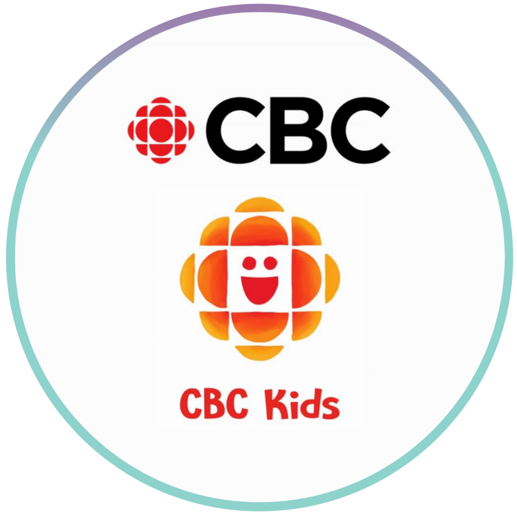 The CBC and CBC Kids logos are pictured inside an EKO Tribute Award branded purple and blue circle.