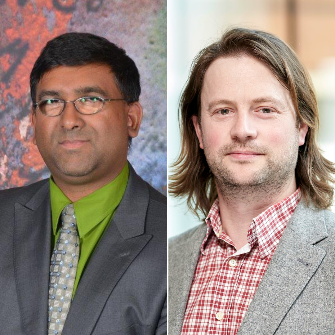 Mahadeo Sukhai and Peter Lewis are posing for side-by-side headshots. 